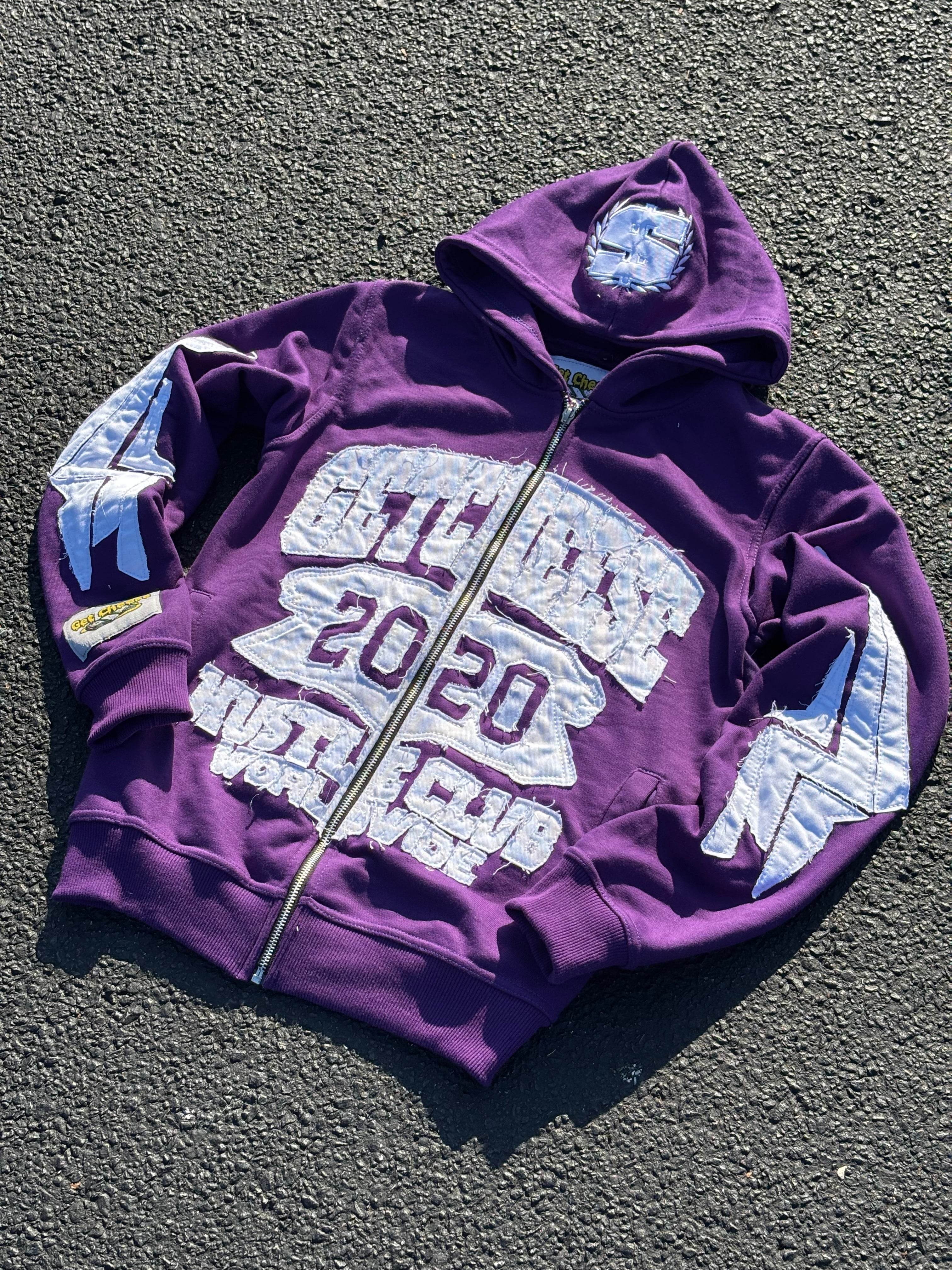 HUSTLE CLUB V3 “GRAPE” ZIP HOODIE - GetCheese