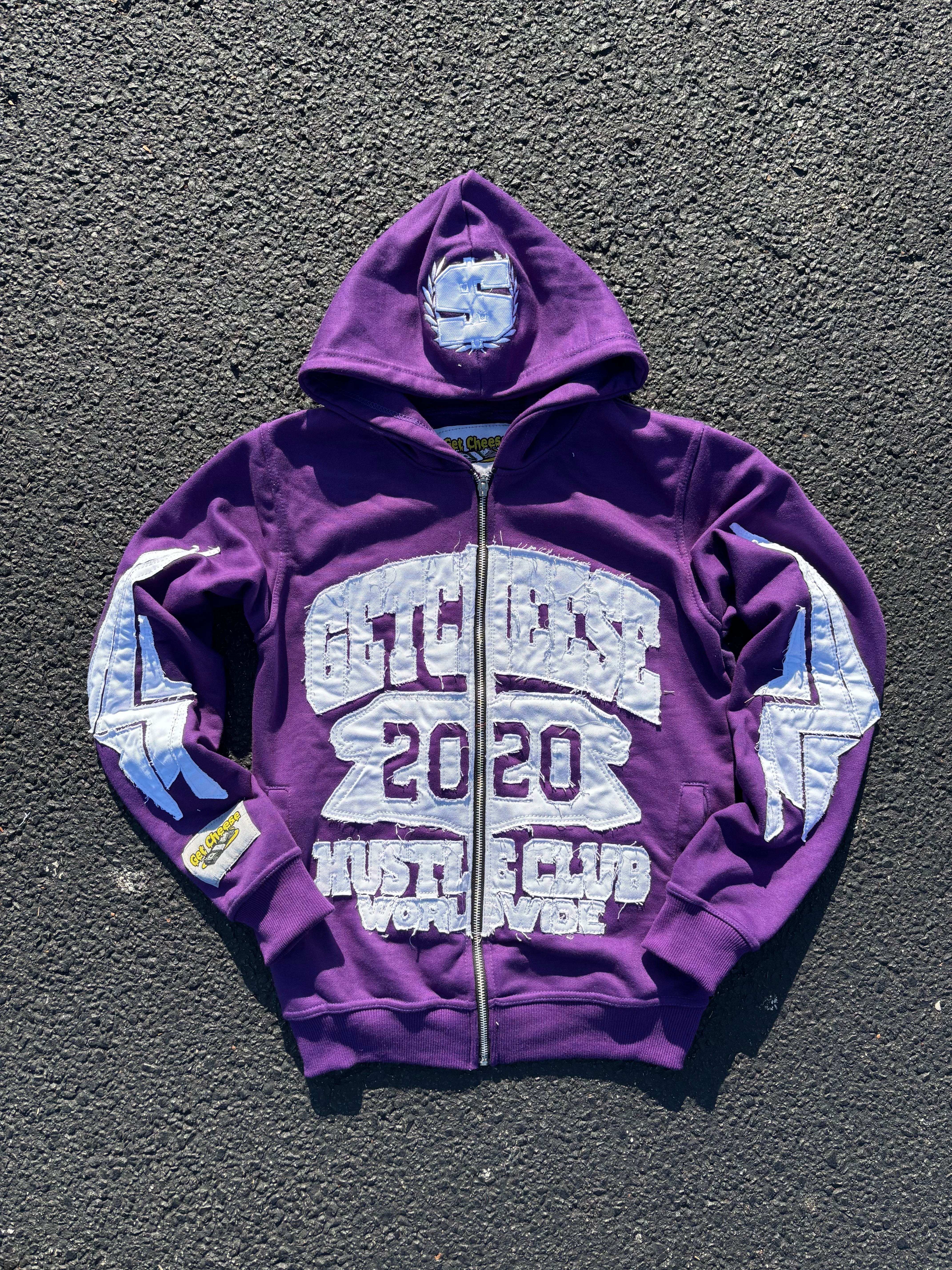 HUSTLE CLUB V3 “GRAPE” ZIP HOODIE - GetCheese