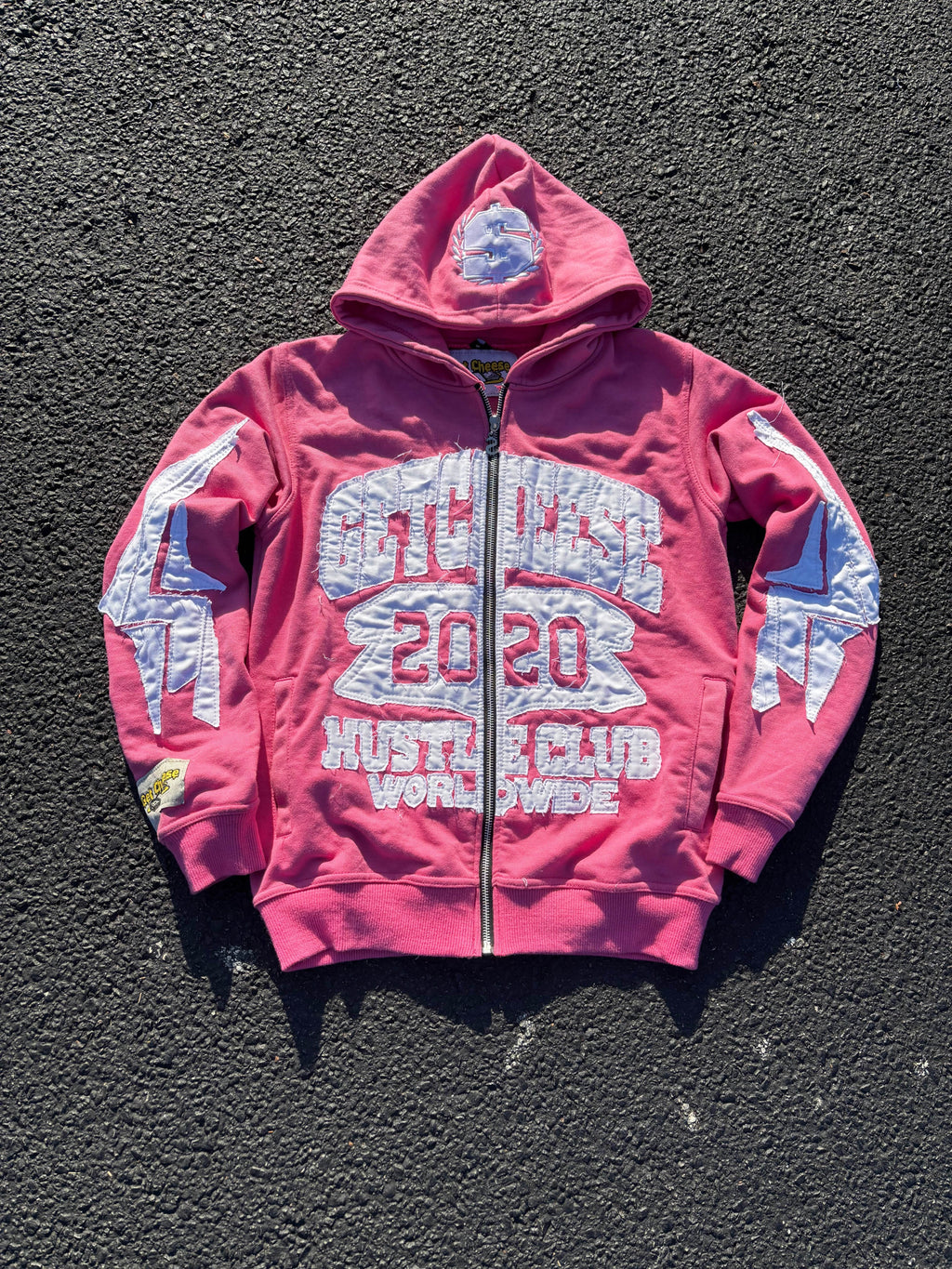 HUSTLE CLUB V3 “PINK” ZIP HOODIE - GetCheese