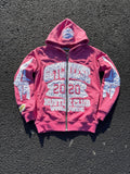HUSTLE CLUB V3 “PINK” ZIP HOODIE - GetCheese