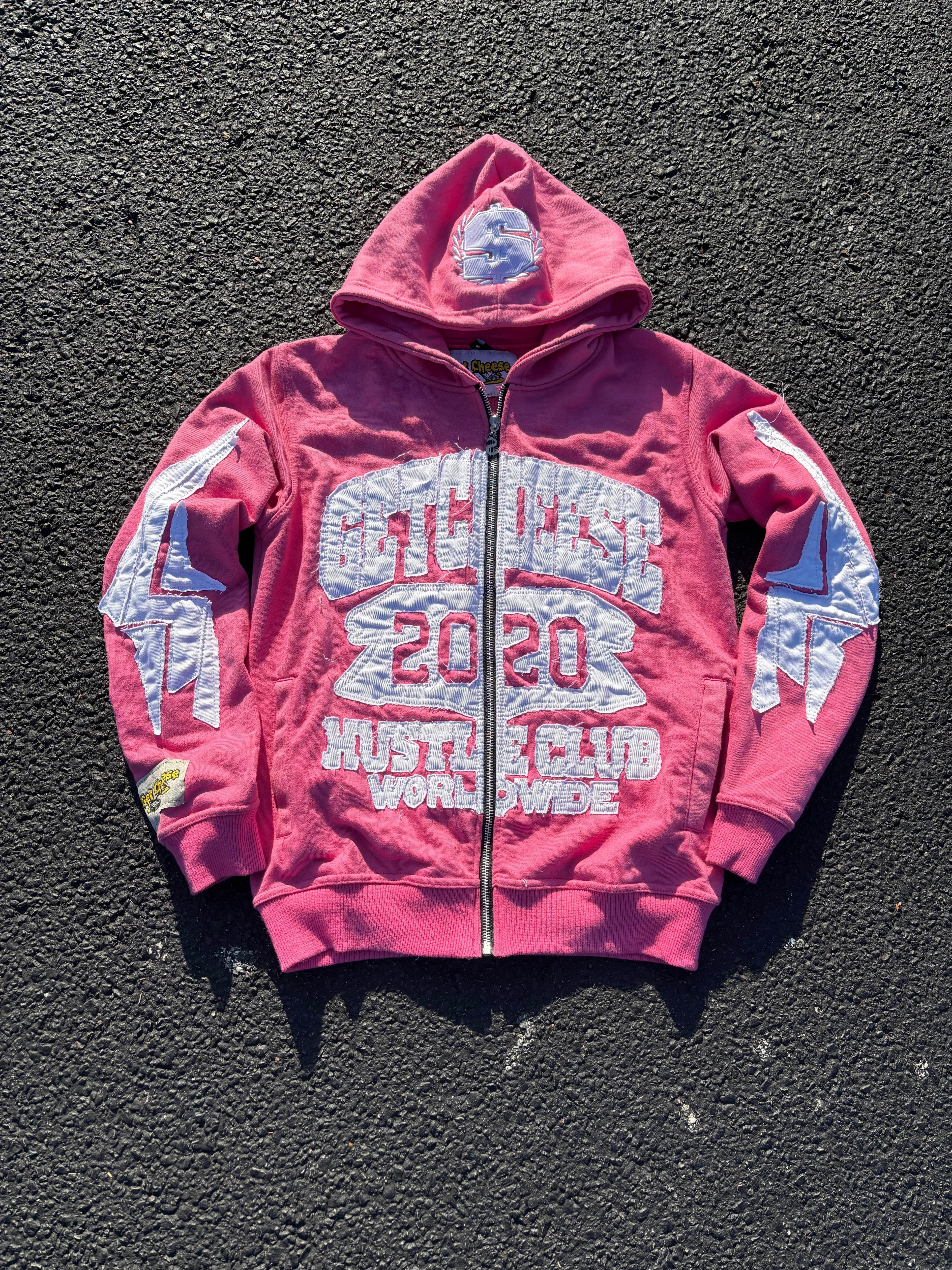 HUSTLE CLUB V3 “PINK” ZIP HOODIE - GetCheese
