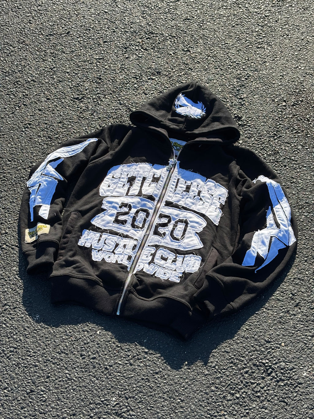 HUSTLE CLUB V3 “BLACK” ZIP HOODIE
