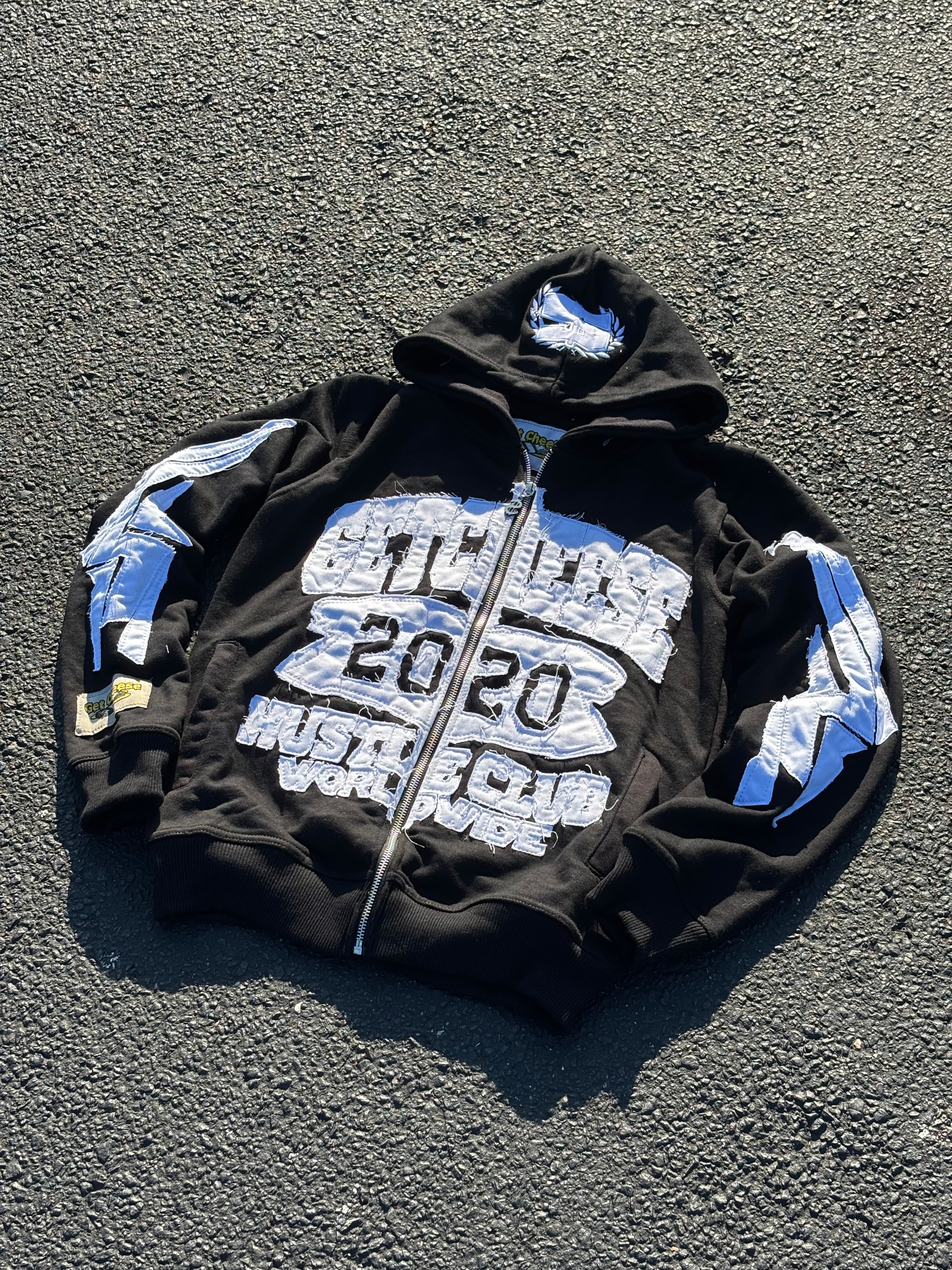 HUSTLE CLUB V3 “BLACK” ZIP HOODIE