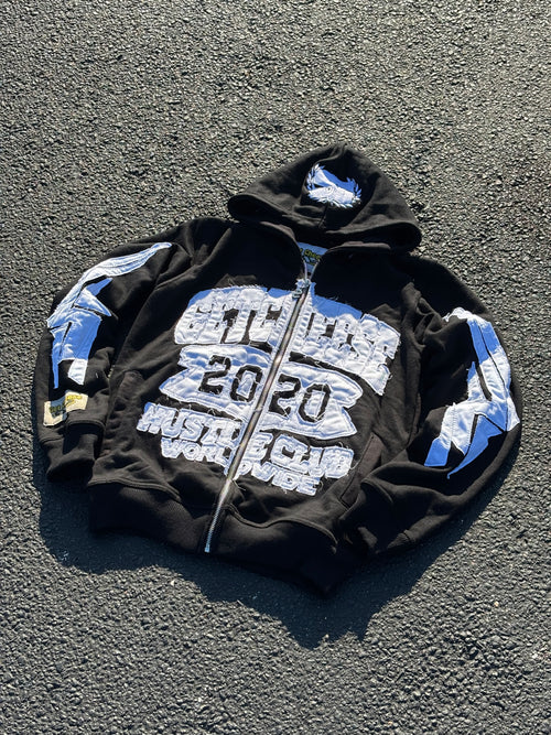 HUSTLE CLUB V3 “BLACK” ZIP HOODIE
