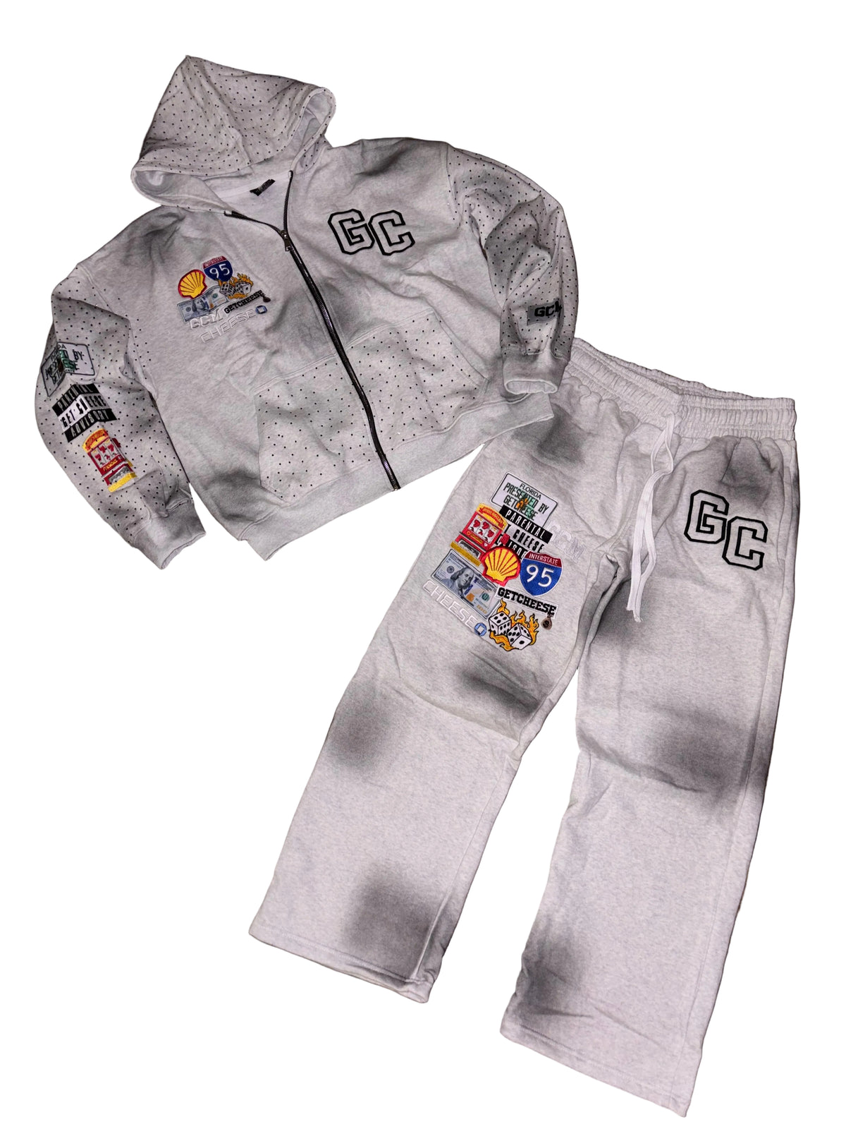 “Road 2 Riches” Gc Sweatsuit - Grey